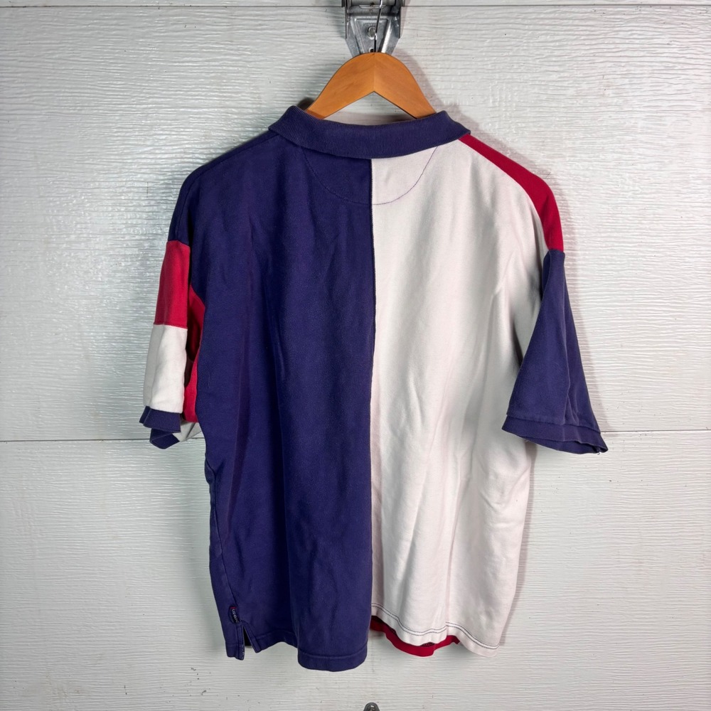 Vintage 90s Chaps Ralph Lauren Flag Colorblock Polo Shirt XL USA - Picture 4 of 6